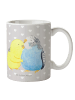 Mr. & Mrs. Panda Kakaotasse Wellensittich Liebe ohne Spruch in Grau Pastell
