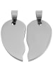 Adeliás Unisex Anhänger – Herz Gravuranhänger aus Edelstahl in silber