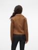 Vero Moda Stylische Bikerjacke mit Reißverschlusstaschen und Nieten. in Mittelbraun