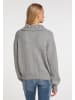 myMo Damen Strickpullover in Grau Melange