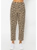 SASSYCLASSY Jersey Chino in Leo-Print in schwarz