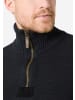 Timezone Hochwertiger Strickpullover mit Reißverschluss-Details in Schwarz