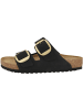 Birkenstock Pantolette Arizona Big Buckle Nubukleder normal in schwarz