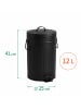relaxdays Mülleimer in Schwarz - 12 Liter