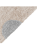 Beliani Kurzflor DARDERE in Beige/Grau - (W) 140 x (L) 200 cm