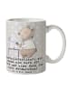Mr. & Mrs. Panda Geschenktasse Tierheilpraktiker Herz mit Spruch in Grau Pastell