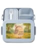 Mr. & Mrs. Panda Lunchbox Eule Federschmuck Design ohne Spruch in Blau Pastell