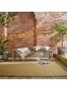 KADIMA DESIGN Balkon-Teppich UV-beständig KEER Sisal Bordüre Terrasse in Natur-Grau