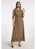 faina Damen Maxikleid in Beige Schlange
