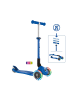 GLOBBER Roller Scooter Junior faltbar, dunkelblau, mit Leuchtrollen