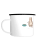 Mr. & Mrs. Panda Emaille Tasse Katze Fressen ohne Spruch in Weiß
