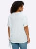 sheego Halbarmshirt in ecru-aqua-bedruckt