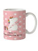 Mr. & Mrs. Panda Kinderpott Einhorn Näherin mit Spruch in Rot Pastell
