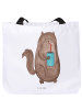 Mr. & Mrs. Panda Tote Bag Katze Dose ohne Spruch in Weiß