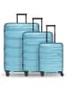 Bergpfeil Travel 4-Rollen Kofferset 3-tlg. mit Dehnfalte glacier blue metallic