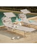 SoBuy Sonnenliege in Beige - (B)195 x (H)90 x (T)63cm