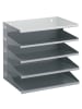 Durable Sortierreck Metall mit 5 Fächern HxBxT 330x360x250mm grau