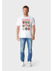OLDSKULL T-Shirt Asian Iconic Japanese Masks Graphic in White