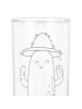 Mr. & Mrs. Panda Wasserglas Kaktus Hut ohne Spruch in Transparent