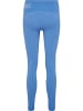 Hummel Hummel Tights Hmlte Training Damen Dehnbarem Feuchtigkeitsabsorbierenden Nahtlosen in RIVIERA/BLUE BELL MELANGE