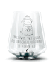 Mr. & Mrs. Panda Gravur Windlicht Schweinchen Glühwein mit Spruch in Transparent