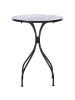 Beliani Gartentisch CAMPRENA in Schwarz/Blau/Weiß - (W) 60 x (H) 75 x (L) 60 cm