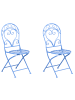 Beliani 2er-Set Esszimmerstuhl ALBINIA in Blau