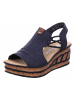 rieker Keilsandalette in blau