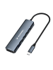 Wozinsky WHBC10Y4S 6in1 USB C Hub Aluminium Grau