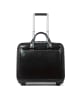 Piquadro Blue Square 2-Rollen Businesstrolley Leder 37 cm Laptopfach in black