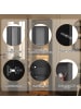 ABRIHOME Vitrine in Schwarz 40x29x170 cm mit LED APP Glasböden