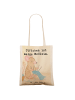 Mr. & Mrs. Panda Shopping Tasche Maus Stricken Design mit Spruch in Weiß