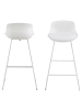 ebuy24 Barhocker Tina Weiß 2er Set
