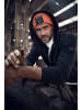 JP1880 Sweatjacke in schwarz