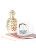 Mr. & Mrs. Panda Teetasse Glas Einhorn Fliegendes Pferd mit Spruch in Transparent
