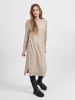 Vila Langarm Midi Strickkleid Loose Fit Pullover Dress VIRIL in Beige