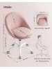 SONGMICS 2er-Set: Bürostuhl in rosa - (B)60 x (H)(83.3-93.3) x (T)56 cm