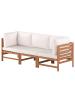 home24 Loungeset Bayton 3-teilig Kombi C in Beige / Braun