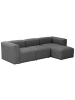 58 aufm Kessel SOFA mit Longchair links Kattrina Flachgewebe anthrazit