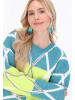 IZIA Sweater in turquoise lime