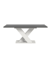 xonox.home Esstisch (B/H/T): 150-190x76x90 in weiß und grau mit  X-Gestell