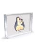 Mr. & Mrs. Panda Schneerahmen Pinguine Einschlafen ohne Spruch in Grau Pastell