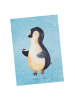 Mr. & Mrs. Panda bildkarte Pinguin Marienkäfer ohne Spruch in Eisblau