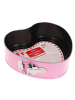 La Cucina Backform in Herzform in Rosa, (B) 21 x (H) 7 x (L) 21 cm