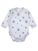 TupTam Baby Langarm Wickelbody im 5er Set in grau/weiß
