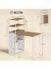 HOMCOM Schreibtisch-105L x 60B x 127H cm-Naturholz