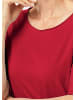 GOLDNER Rundhalsshirt Kombistarkes Halbarmshirt mit tonaler Zierkante in rot