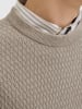 Jack & Jones Strickpullover in Greige