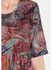 GOLDNER Kurzgröße:  Jerseykleid Florales Druckkleid mit Rundhals in bunt / gemustert
