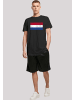 F4NT4STIC T-Shirt Netherlands NIederlande Holland Flagge distressed in schwarz